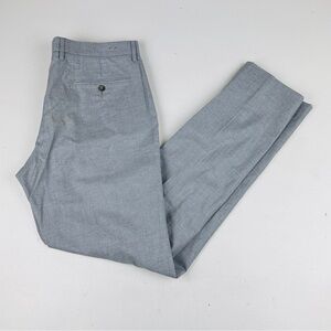 J Crew Bowery Dress Pants Mens 34 X 34 Light Gray Cotton Slim Fit